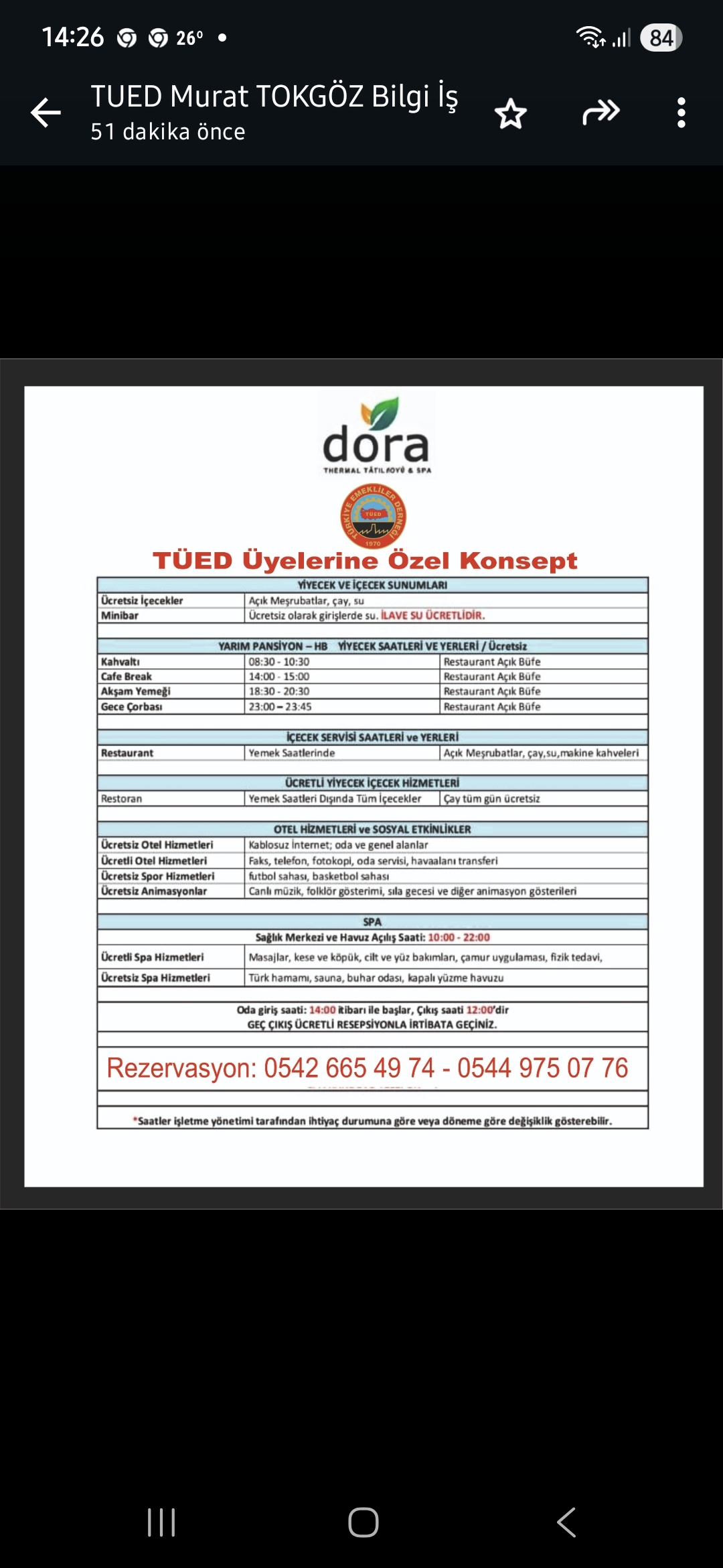 Afyon/Gazlıgöl Dora Termal Tatil Köyü
